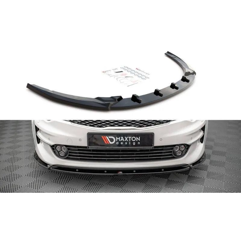 Maxton - Lame Du Pare-Chocs Avant V.1 Kia Optima Mk4 Noir Brillant