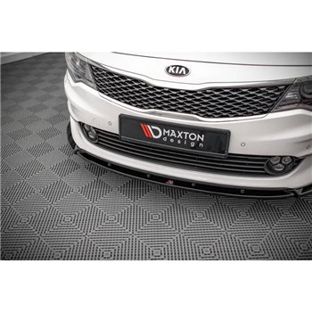 Maxton - Lame Du Pare-Chocs Avant V.1 Kia Optima Mk4 Noir Brillant