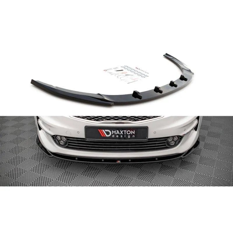 Maxton - Lame Du Pare-Chocs Avant V.2 Kia Optima Mk4 Noir Brillant