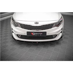 Maxton - Lame Du Pare-Chocs Avant V.2 Kia Optima Mk4 Noir Brillant