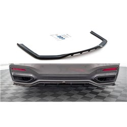 Maxton - Arriere Splitter (avec une barre verticale) V.1 BMW 7 M-Pack G11 / G12 Facelift Noir Brillant