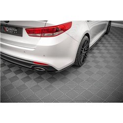 Maxton - Lames De Pare-Chocs Arrière Latérales Kia Optima Mk4 Noir Brillant