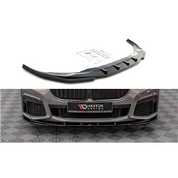 Maxton - Lame Du Pare-Chocs Avant V.1 BMW 7 M-Pack G11 / G12 Facelift Noir Brillant