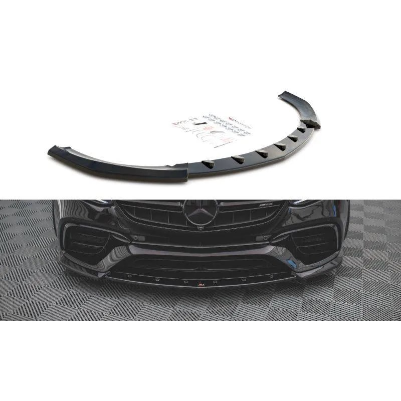 Maxton - Lame Du Pare-Chocs Avant V.3 Mercedes-Benz E63 AMG Estate/Sedan S213/W213 Noir Brillant