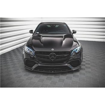Maxton - Lame Du Pare-Chocs Avant V.3 Mercedes-Benz E63 AMG Estate/Sedan S213/W213 Noir Brillant