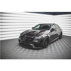 Maxton - Lame Du Pare-Chocs Avant V.3 Mercedes-Benz E63 AMG Estate/Sedan S213/W213 Noir Brillant