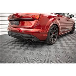 Maxton - Lames De Pare-Chocs Arrière Latérales Audi SQ7 Mk2 (4M) Facelift Noir Brillant