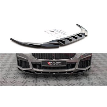 Maxton - Lame Du Pare-Chocs Avant V.2 BMW 7 M-Pack G11 / G12 Facelift Noir Brillant