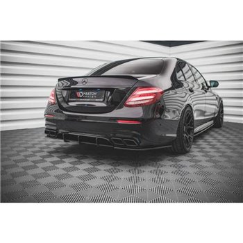 Maxton - Street Pro Central Diffuseur Arriere Mercedes-Benz E63 AMG Estate/Sedan S213/W213 Noir-Rouge