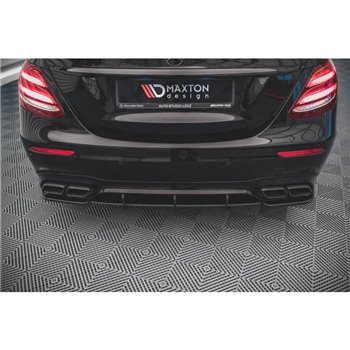 Maxton - Street Pro Central Diffuseur Arriere Mercedes-Benz E63 AMG Estate/Sedan S213/W213 Noir-Rouge