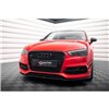 Maxton - Lame Du Pare-Chocs Avant V.2 Audi S3 / A3 S-Line 8V Sedan / Cabrio Noir Brillant