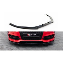 Maxton - Lame Du Pare-Chocs Avant V.2 Audi S3 / A3 S-Line 8V Sedan / Cabrio Noir Brillant