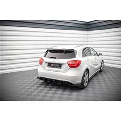 Maxton - Street Pro Central Diffuseur Arriere Mercedes-Benz A W176 Noir-Rouge