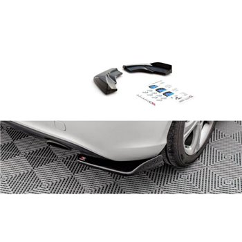 Maxton - Lames De Pare-Chocs Arrière Latérales V.1 Mercedes-Benz A W176 Noir Brillant