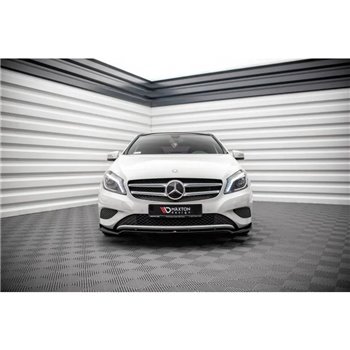 Maxton - Lame Du Pare-Chocs Avant V.2 Mercedes-Benz A W176 Noir Brillant