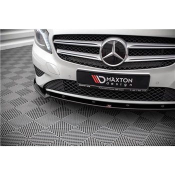 Maxton - Lame Du Pare-Chocs Avant V.2 Mercedes-Benz A W176 Noir Brillant