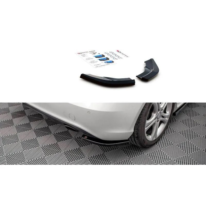 Maxton - Lames De Pare-Chocs Arrière Latérales V.2 Mercedes-Benz A W176 Noir Brillant