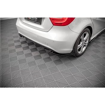 Maxton - Lames De Pare-Chocs Arrière Latérales V.2 Mercedes-Benz A W176 Noir Brillant