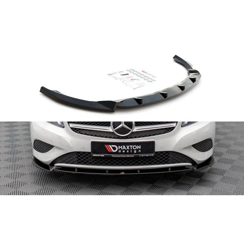 Maxton - Lame Du Pare-Chocs Avant V.1 Mercedes-Benz A W176 Noir Brillant