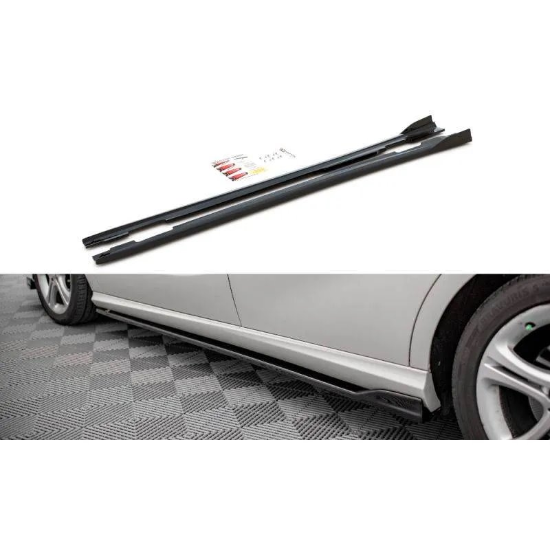 Maxton - Rajouts Des Bas De Caisse V.1 Mercedes-Benz A W176 Noir Brillant