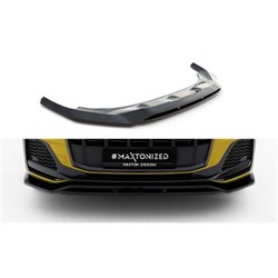Maxton - Lame Du Pare-Chocs Avant V.1 Audi SQ7 /Q7 S-Line Mk2 (4M) Facelift Noir Brillant