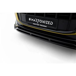 Maxton - Lame Du Pare-Chocs Avant V.1 Audi SQ7 /Q7 S-Line Mk2 (4M) Facelift Noir Brillant