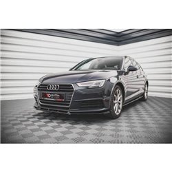 Maxton - Lame Du Pare-Chocs Avant V.1 Audi A4 B9 Noir Brillant