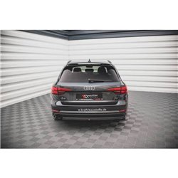 Maxton - Lames De Pare-Chocs Arrière Latérales Audi A4 B9 Noir Brillant