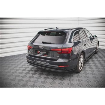 Maxton - Lames De Pare-Chocs Arrière Latérales Audi A4 B9 Noir Brillant