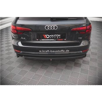Maxton - Lames De Pare-Chocs Arrière Latérales Audi A4 B9 Noir Brillant