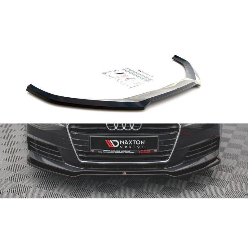 Maxton - Lame Du Pare-Chocs Avant V.2 Audi A4 B9 Noir Brillant