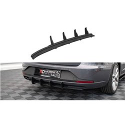 Maxton - Street Pro Central Diffuseur Arriere Seat Leon FR Sportstourer Mk3 Rouge