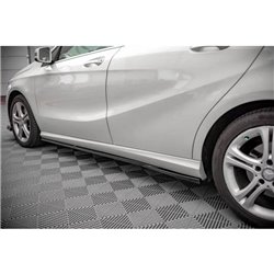 Maxton - Rajouts Des Bas De Caisse V.2 Mercedes-Benz A W176 Noir Brillant