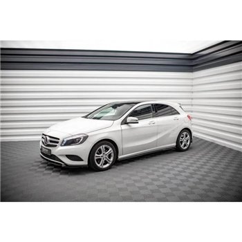 Maxton - Rajouts Des Bas De Caisse V.2 Mercedes-Benz A W176 Noir Brillant