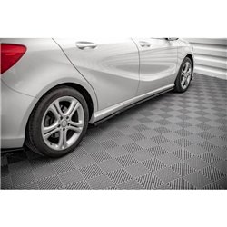 Maxton - Rajouts Des Bas De Caisse V.2 Mercedes-Benz A W176 Noir Brillant