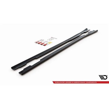 Maxton - Rajouts Des Bas De Caisse V.2 Mercedes-Benz A W176 Noir Brillant
