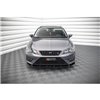 Maxton - Lame Du Pare-Chocs Avant V.1 Seat Leon FR / Cupra Mk3 Noir Brillant