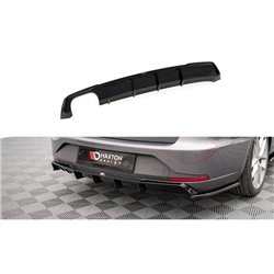 Maxton - Diffuseur Arrière Complet Seat Leon FR Sportstourer Mk3 Noir Brillant