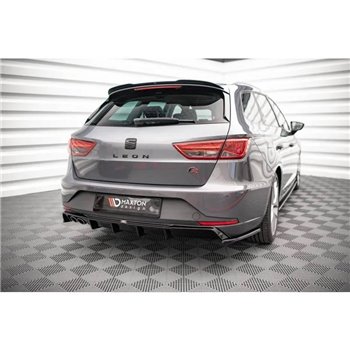 Maxton - Diffuseur Arrière Complet Seat Leon FR Sportstourer Mk3 Noir Brillant