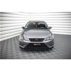 Maxton - Lame Du Pare-Chocs Avant V.2 Seat Leon FR / Cupra Mk3 Noir Brillant