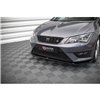 Maxton - Lame Du Pare-Chocs Avant V.2 Seat Leon FR / Cupra Mk3 Noir Brillant