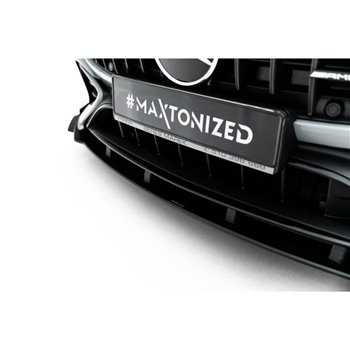 Maxton - Street Pro Lame Du Pare-Chocs Avant Mercedes-AMG CLE 53 Aero C236 Noir + Rabats Brillant