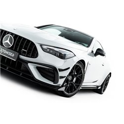 Maxton - Street Pro Lame Du Pare-Chocs Avant Mercedes-AMG CLE 53 Aero C236 Noir + Rabats Brillant