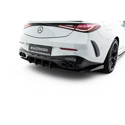 Maxton - Street Pro Central Diffuseur Arriere Mercedes-AMG CLE 53 Aero C236 Noir + Rabats Brillant