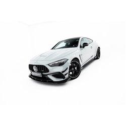 Maxton - Street Pro Lame Du Pare-Chocs Avant Mercedes-AMG CLE 53 Aero C236 Noir-Rouge + Rabats Brillant