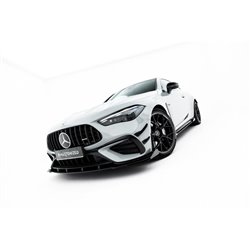 Maxton - Street Pro Lame Du Pare-Chocs Avant Mercedes-AMG CLE 53 Aero C236 Noir-Rouge + Rabats Brillant