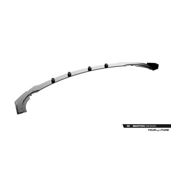 Maxton - Street Pro Lame Du Pare-Chocs Avant Mercedes-AMG CLE 53 Aero C236 Noir-Rouge + Rabats Brillant