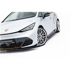 Maxton - Street Pro Lame Du Pare-Chocs Avant Cupra Born Mk1 Noir-Rouge + Rabats Brillant