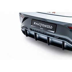 Maxton - Street Pro Central Diffuseur Arriere Cupra Born Mk1 Noir-Rouge + Rabats Brillant
