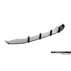 Maxton - Street Pro Central Diffuseur Arriere Cupra Born Mk1 Noir-Rouge + Rabats Brillant